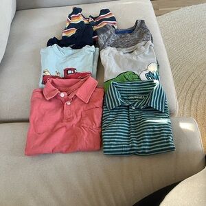 Boys size 4-5 lot of tee shirts and polos.